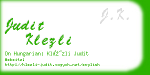 judit klezli business card